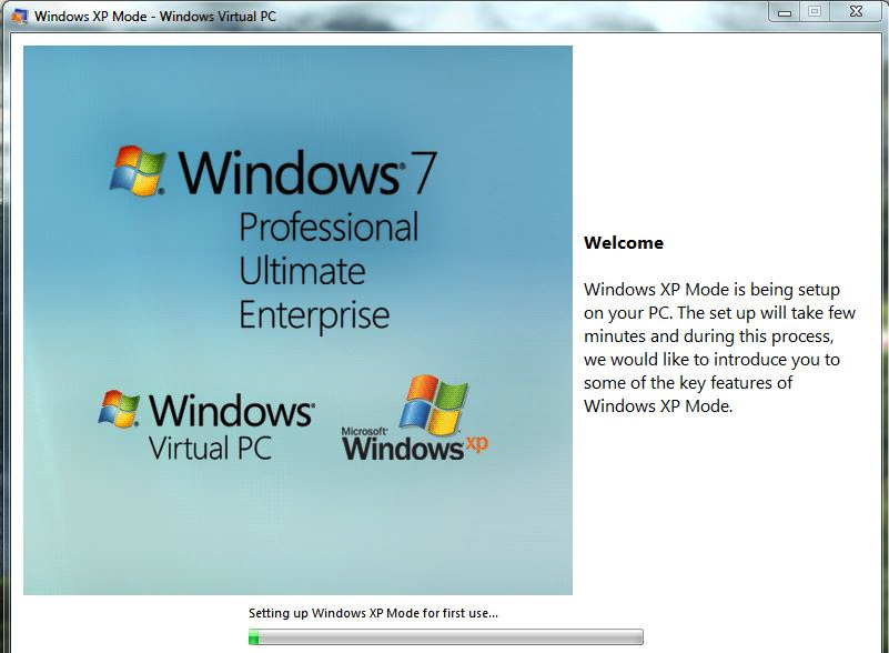 Windows XP mode on Windows 7
