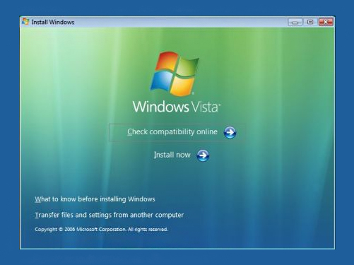 install Windows Vista