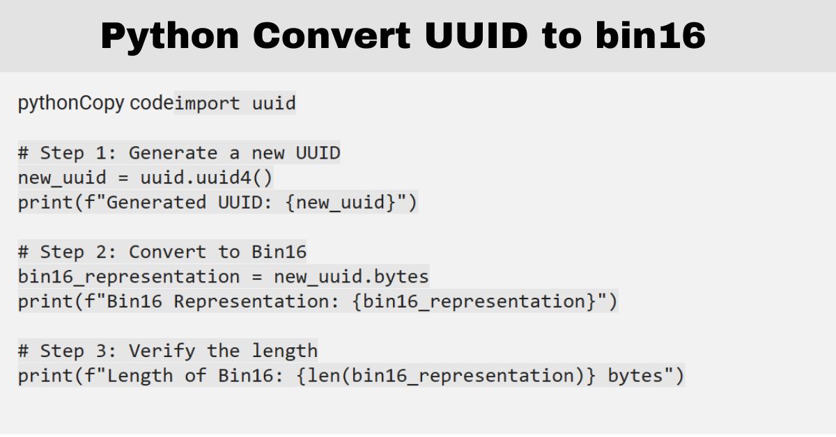 python convert uuid to bin16